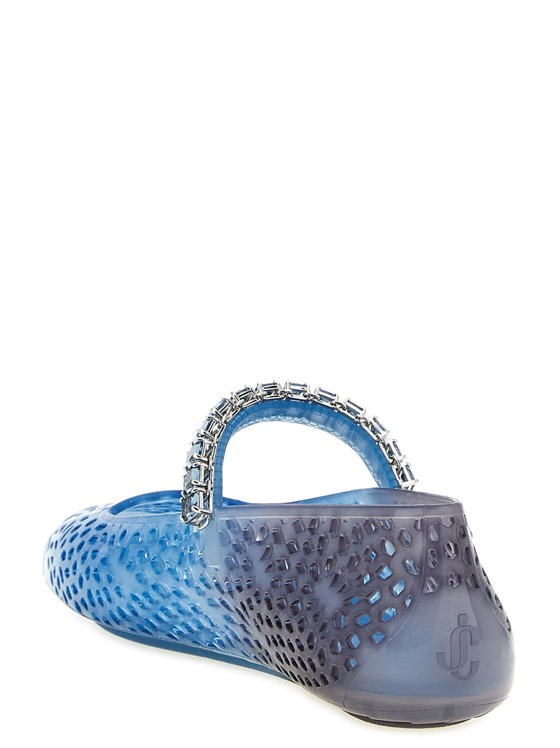 Ballerines bleues en plastique Jimmy Choo