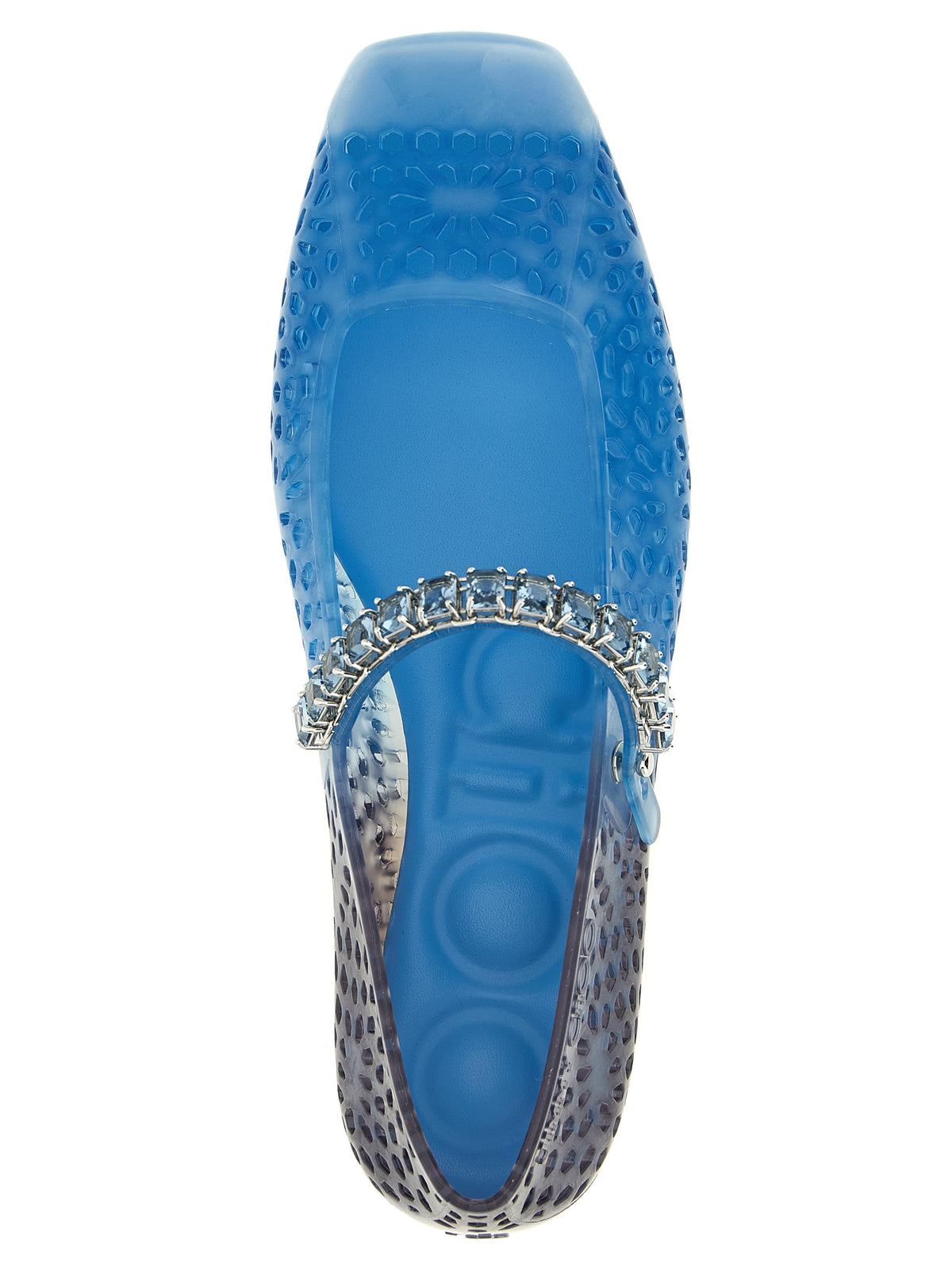 Ballerines bleues en plastique Jimmy Choo
