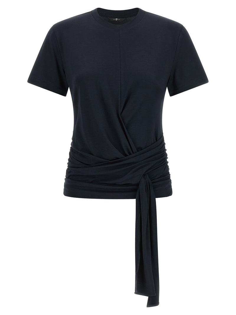 T-shirt bleu en lyocell 7 For All Mankind
