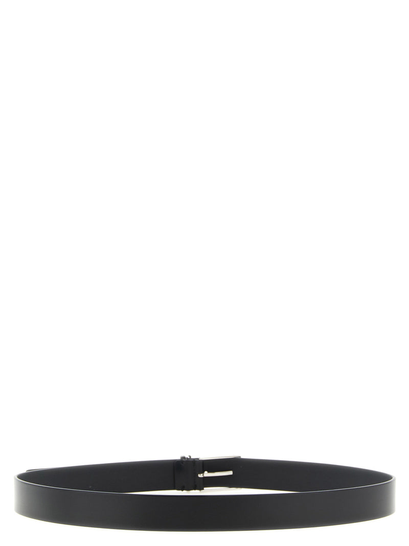 Tom Ford Black Calfskin Thin Belt - Elegant Accessory for Men