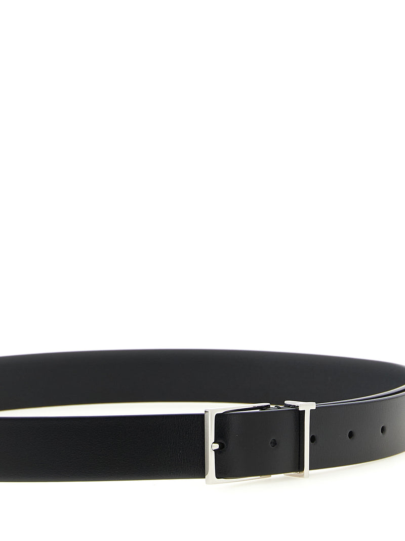 Tom Ford Black Calfskin Thin Belt - Elegant Accessory for Men