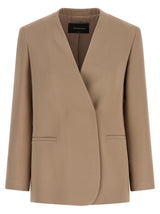 Blazer Fabiana Filippi en acétate beige