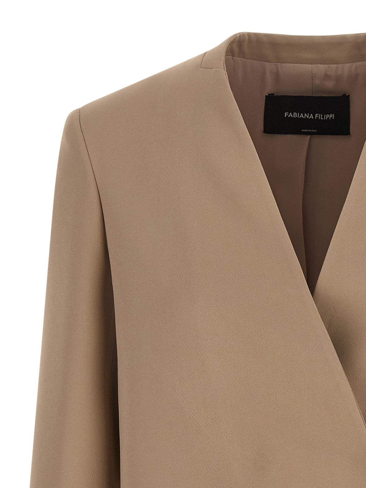 Blazer Fabiana Filippi en acétate beige