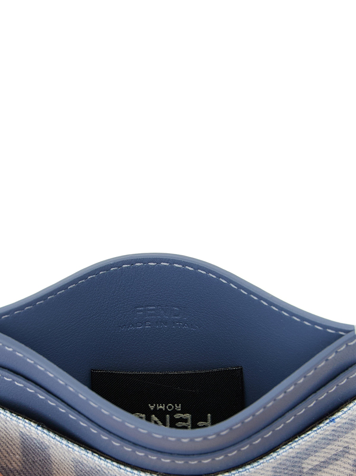 Porte-cartes Fendi en coton bleu