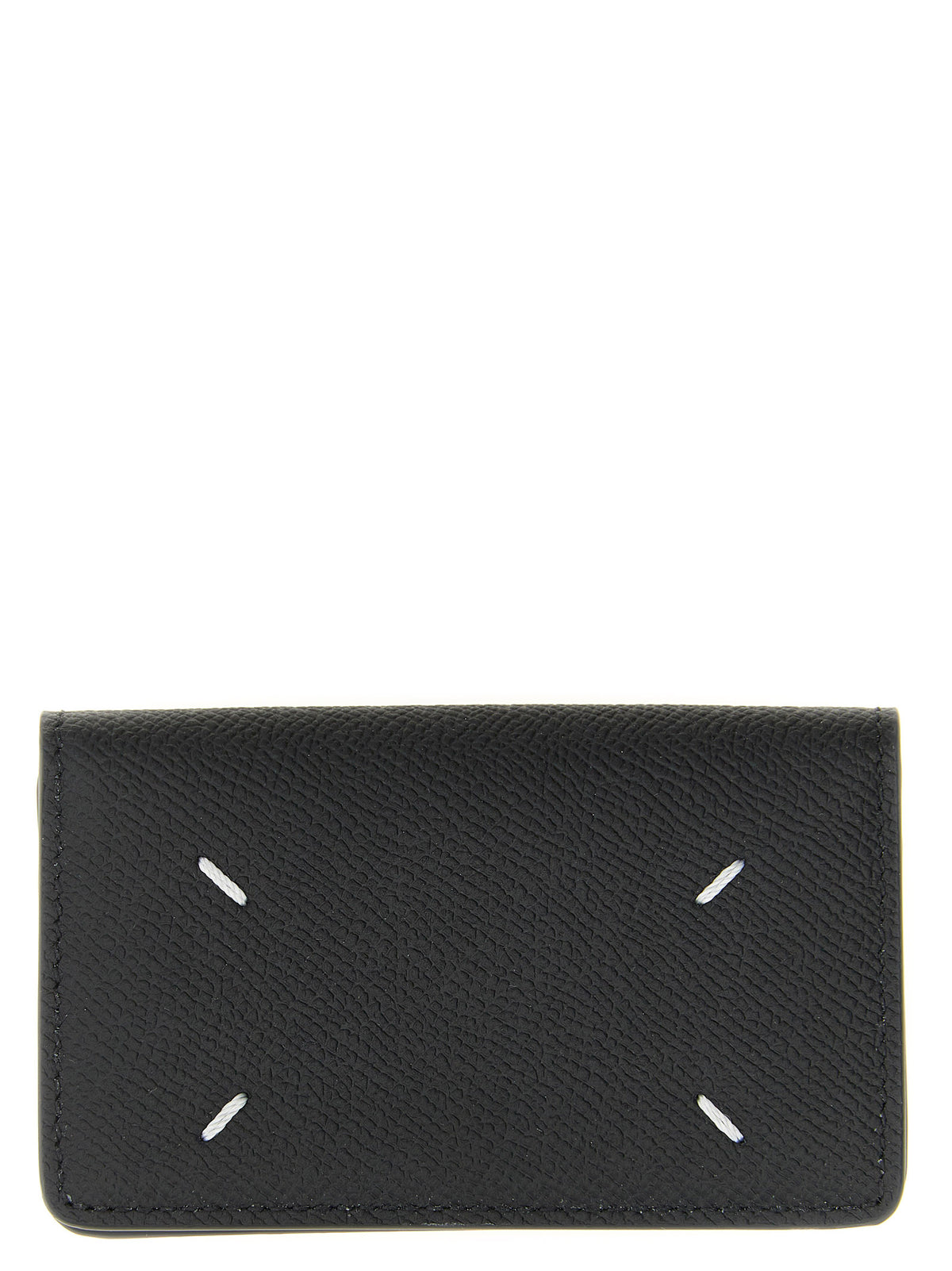Porte-cartes en cuir de veau noir Maison Margiela