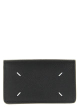 Porte-cartes en cuir de veau noir Maison Margiela