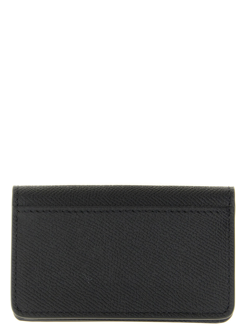 Porte-cartes en cuir de veau noir Maison Margiela
