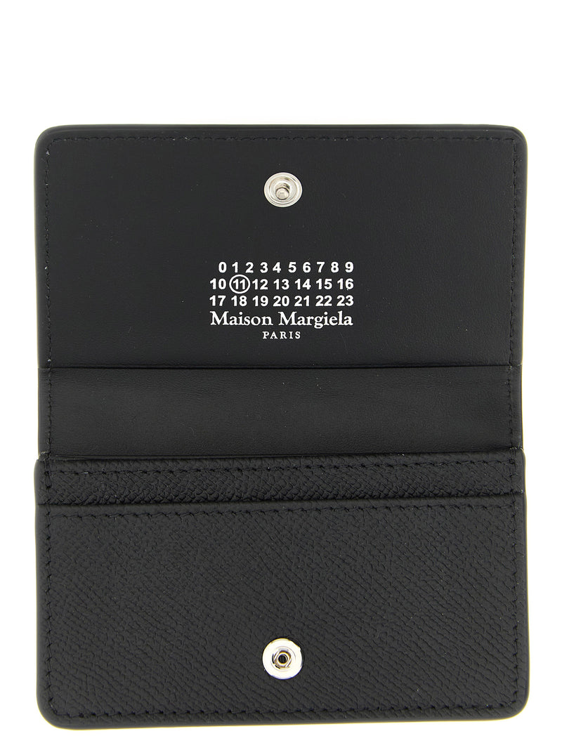 Porte-cartes en cuir de veau noir Maison Margiela