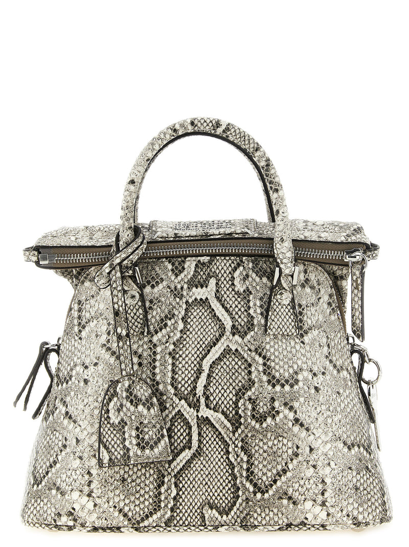 Sac porté épaule Maison Margiela en cuir de chèvre gris