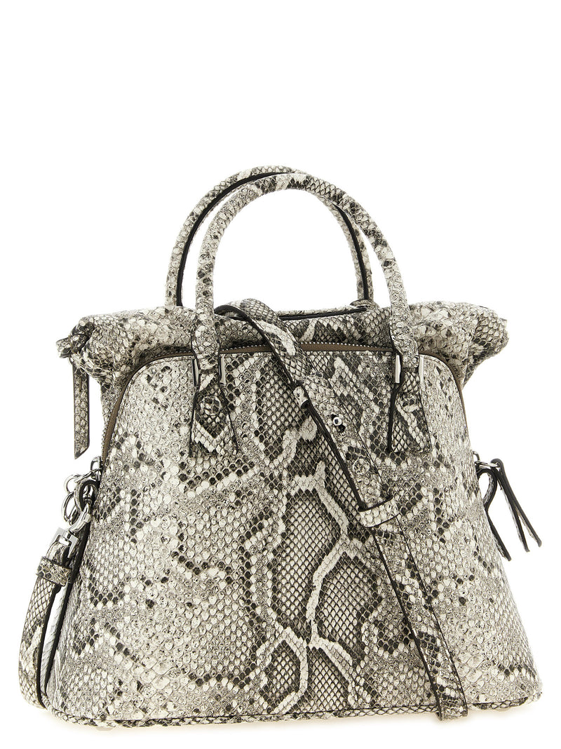 Sac porté épaule Maison Margiela en cuir de chèvre gris
