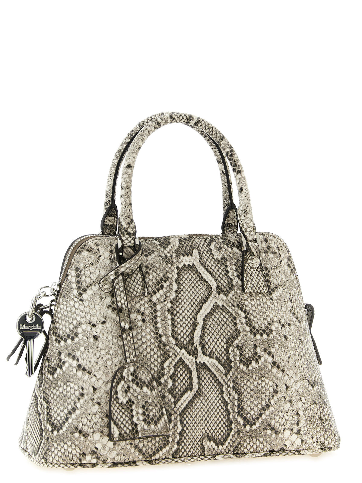 Sac porté épaule Maison Margiela en cuir de chèvre gris