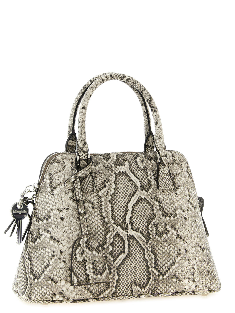 Sac porté épaule Maison Margiela en cuir de chèvre gris