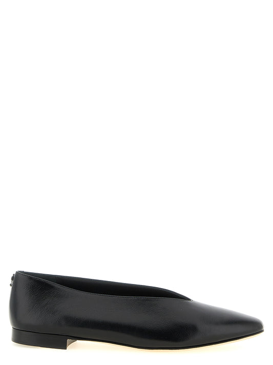 Ballerines en cuir noir Jimmy Choo