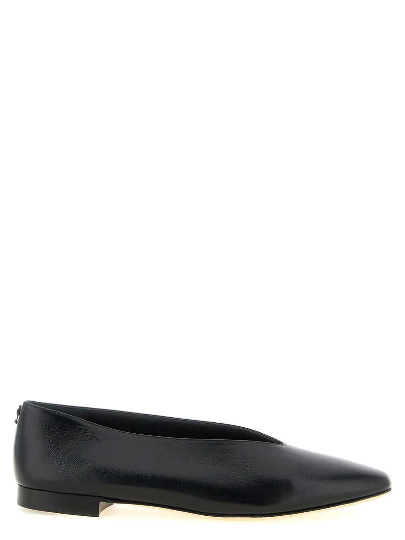 Ballerines en cuir noir Jimmy Choo