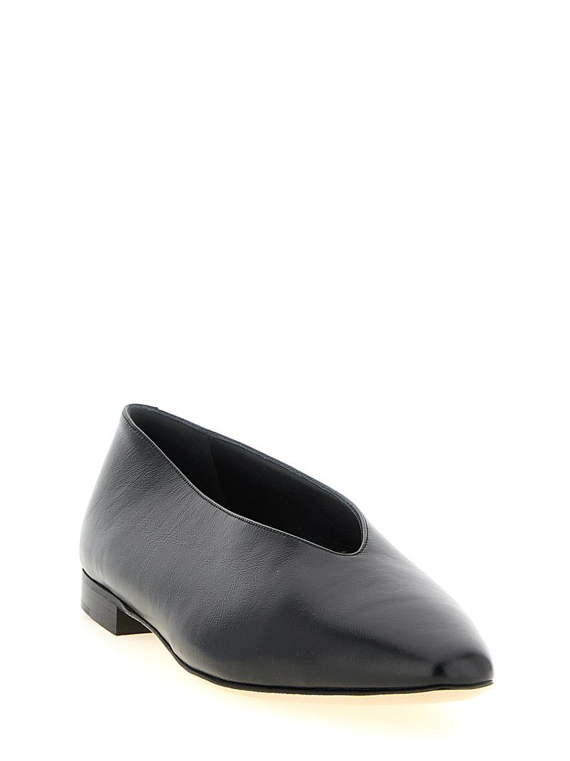 Ballerines en cuir noir Jimmy Choo