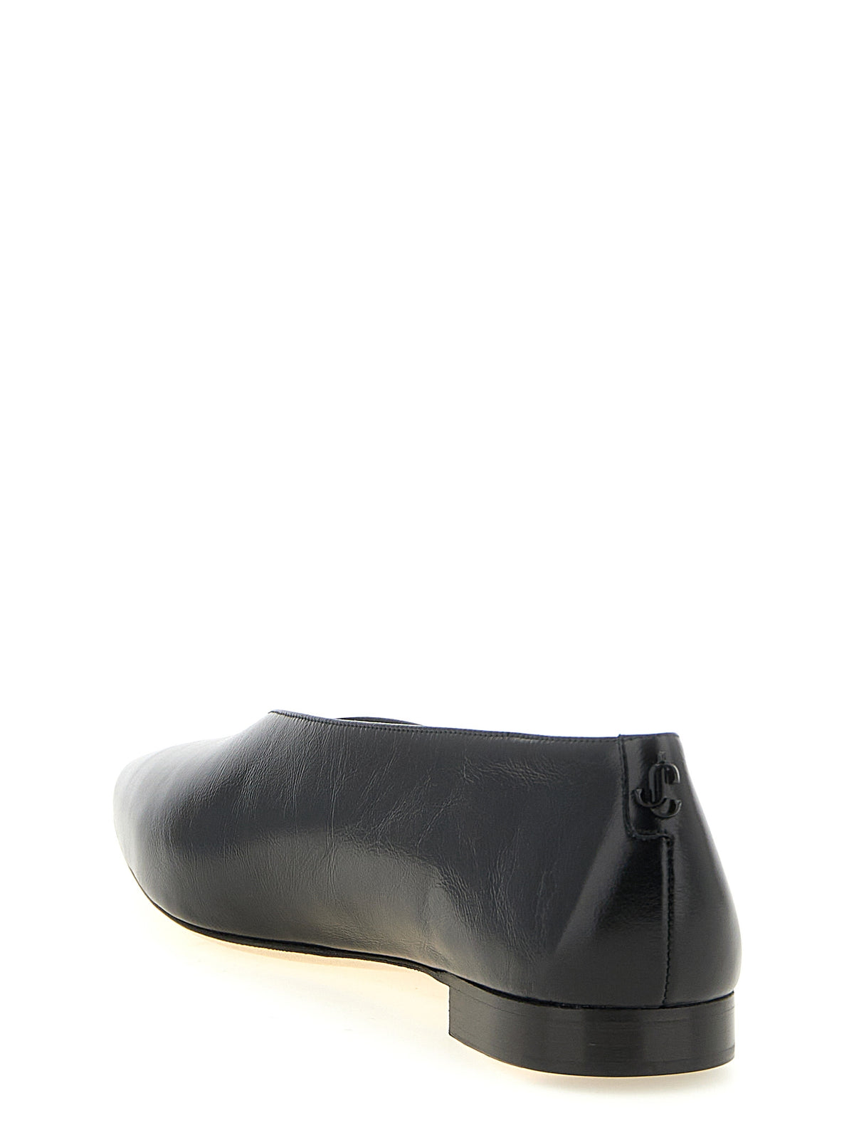 Ballerines en cuir noir Jimmy Choo