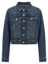 Blouson en jean de coton bleu 7 For All Mankind