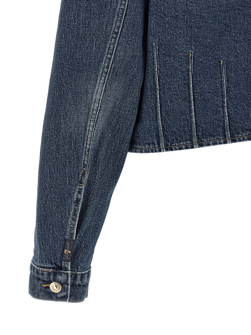 Blouson en jean de coton bleu 7 For All Mankind