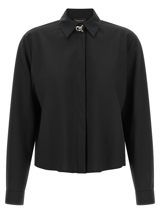 Chemisier Fabiana Filippi en Laine Vierge Noire