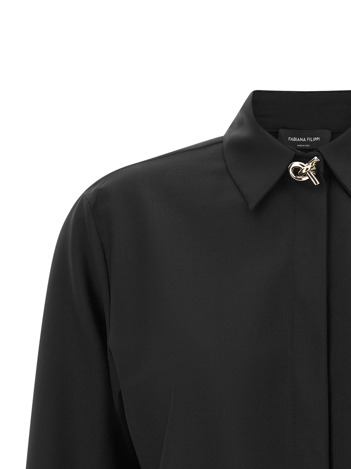 Chemisier Fabiana Filippi en Laine Vierge Noire