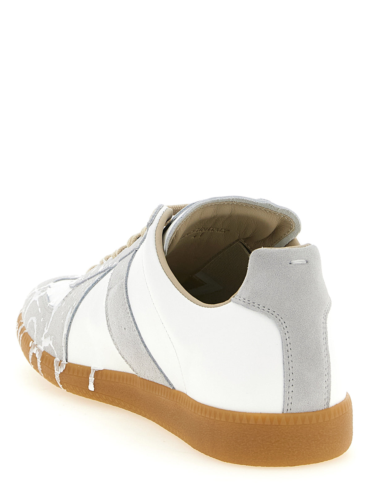 Baskets basses Maison Margiela en cuir de veau gris