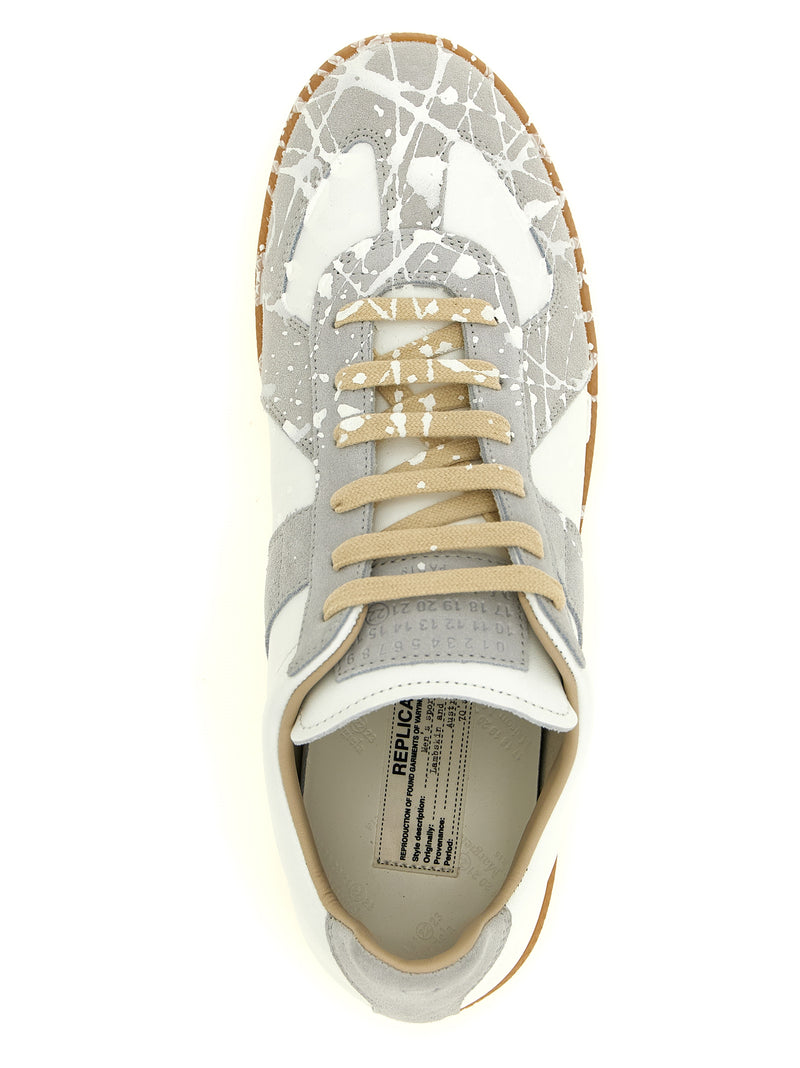 Baskets basses Maison Margiela en cuir de veau gris