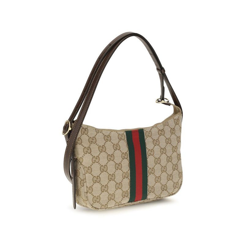Gucci Lunetta Beige Polyester Shoulder Bag for Men