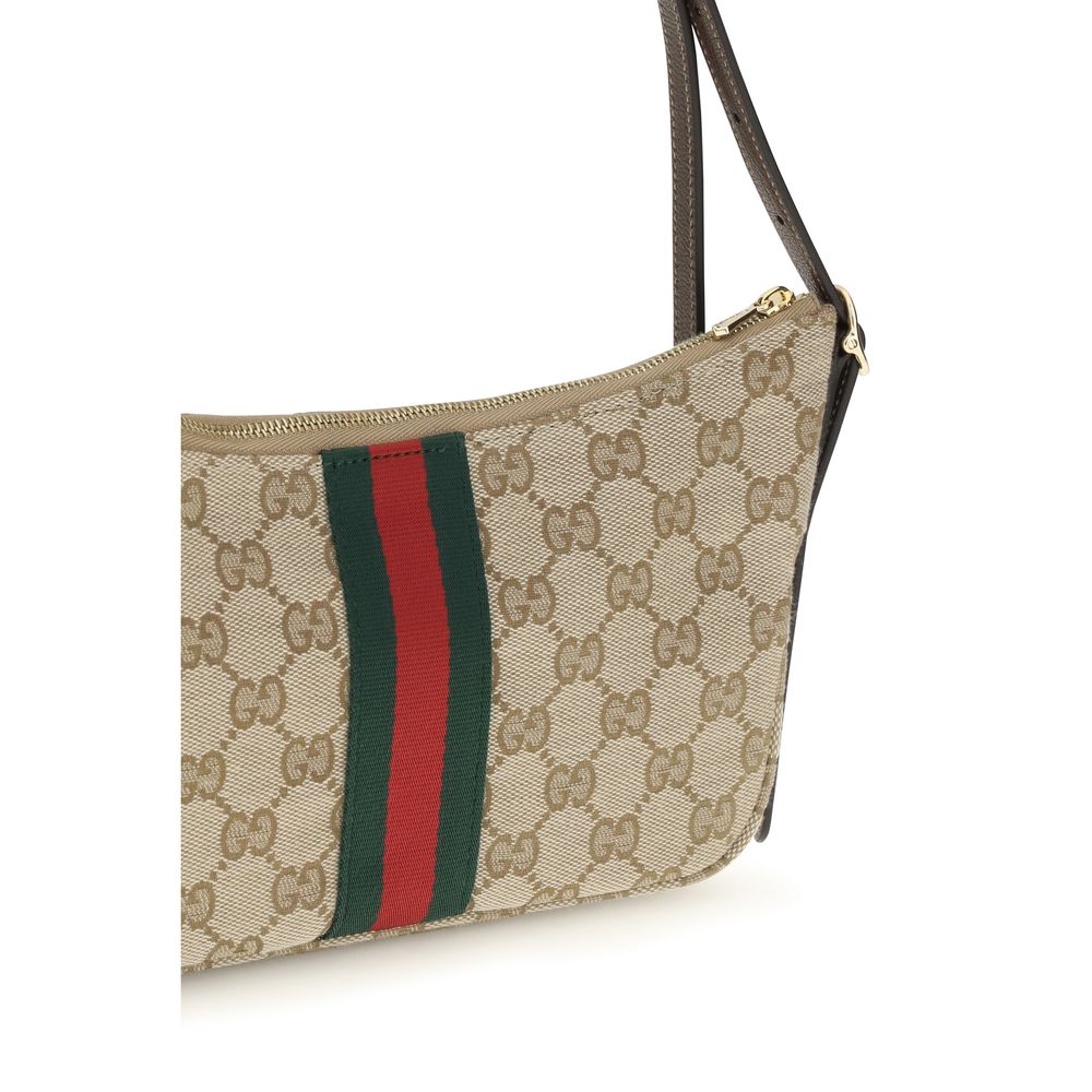 Gucci Lunetta Beige Polyester Shoulder Bag for Men