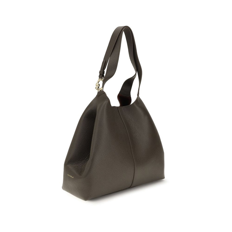 Coccinelle Brown Calf Leather Bos Taurus Shoulder Bag