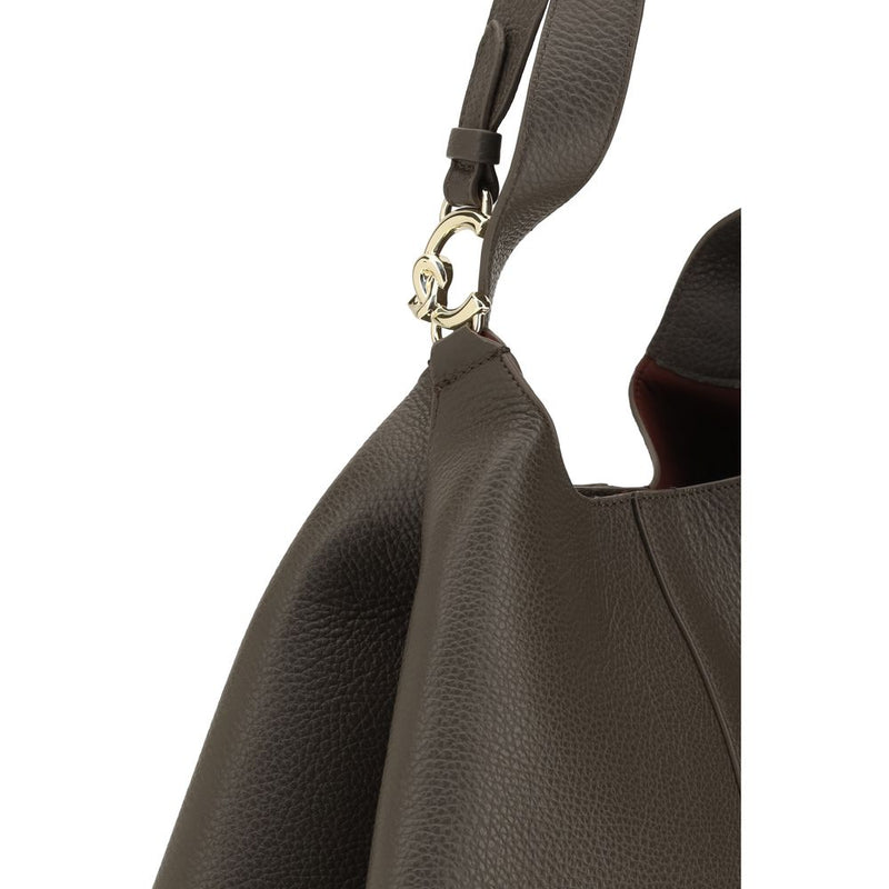 Coccinelle Brown Calf Leather Bos Taurus Shoulder Bag