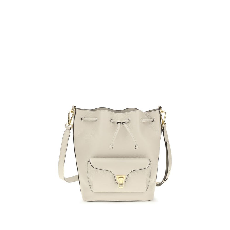 Coccinelle Green Calf Leather Bos Taurus Bucket Bag