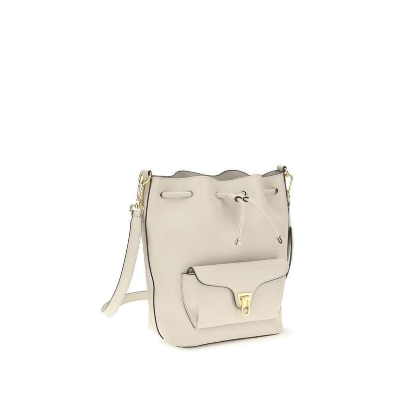 Coccinelle Green Calf Leather Bos Taurus Bucket Bag