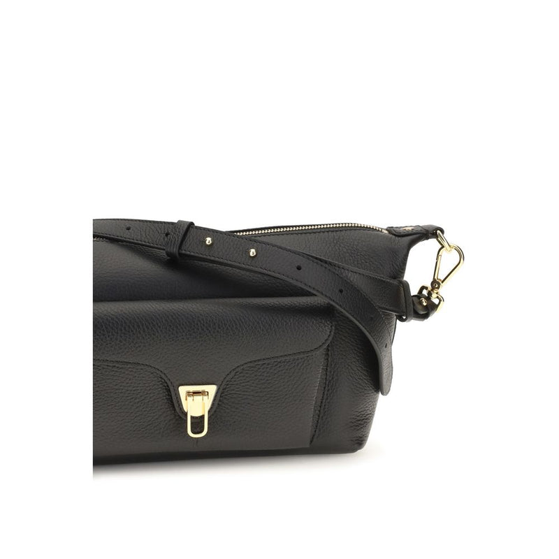 Coccinelle Black Calf Leather Bos Taurus Shoulder Bag