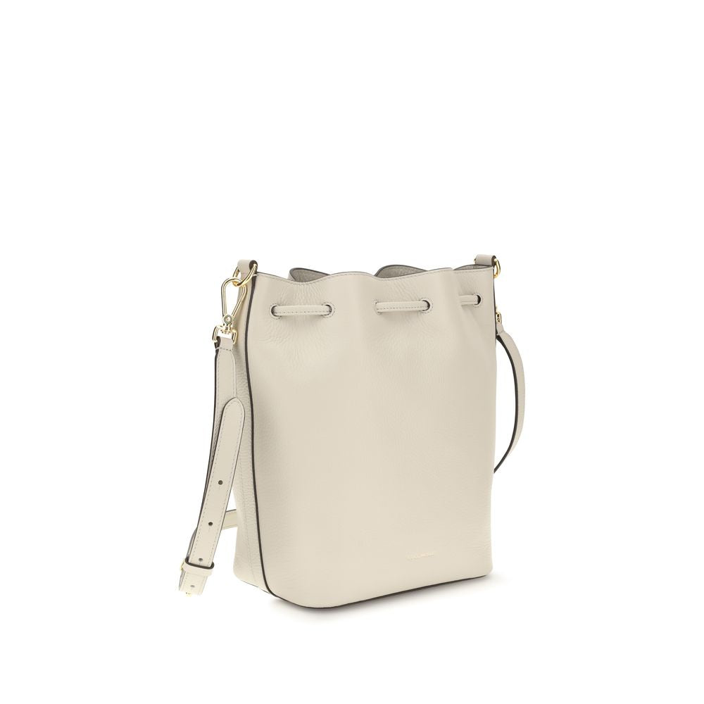 Coccinelle Green Calf Leather Bos Taurus Bucket Bag
