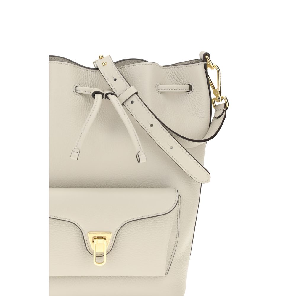 Coccinelle Green Calf Leather Bos Taurus Bucket Bag