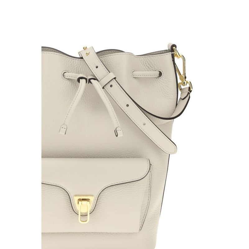 Coccinelle Green Calf Leather Bos Taurus Bucket Bag
