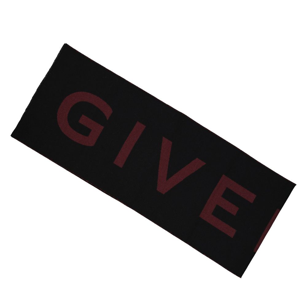 Givenchy Black Virgin Wool Scarf - Luxury Men's Accessory