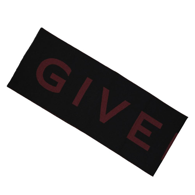 Givenchy Black Virgin Wool Scarf - Luxury Men's Accessory
