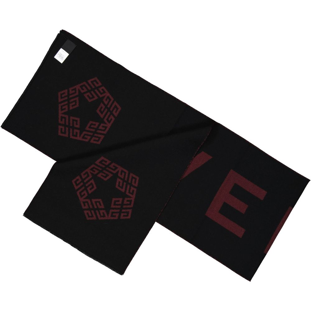 Givenchy Black Virgin Wool Scarf - Luxury Men's Accessory