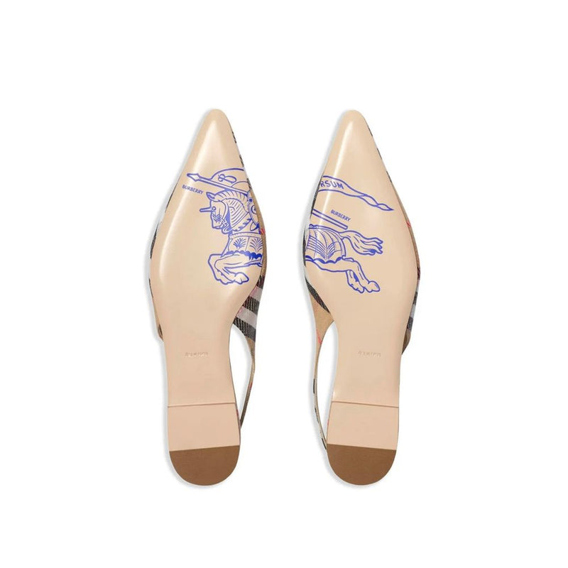Burberry Brown Fabric Ballet Flats for Women
