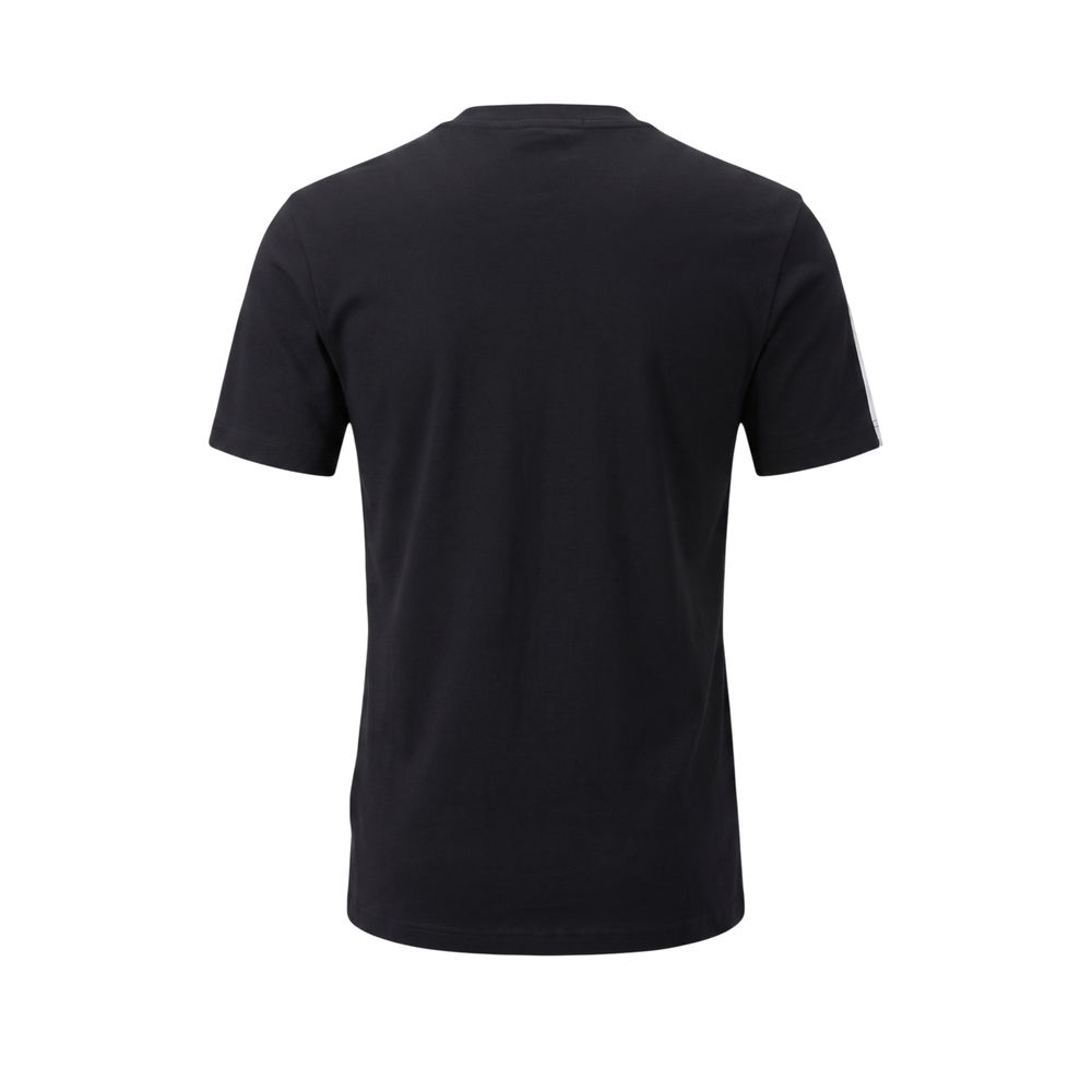 Mr&Mrs Italy Black Cotton Women's T-shirt with Appliqué Patches