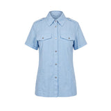 Mr&Mrs Italy Light Blue Cotton Women Shirt - Chic & Elegant