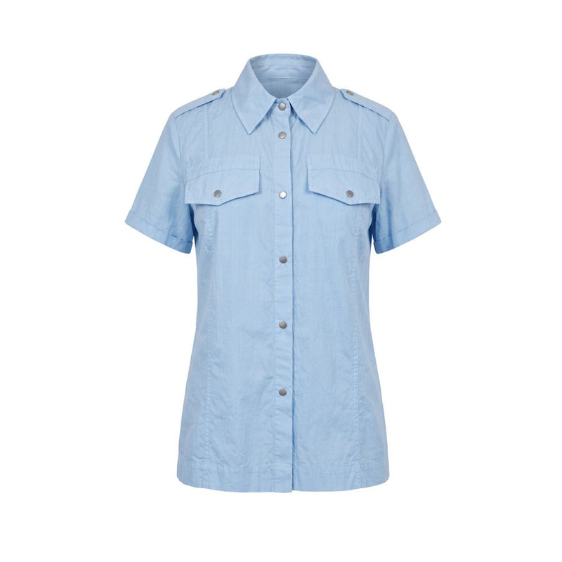 Mr&Mrs Italy Light Blue Cotton Women Shirt - Chic & Elegant