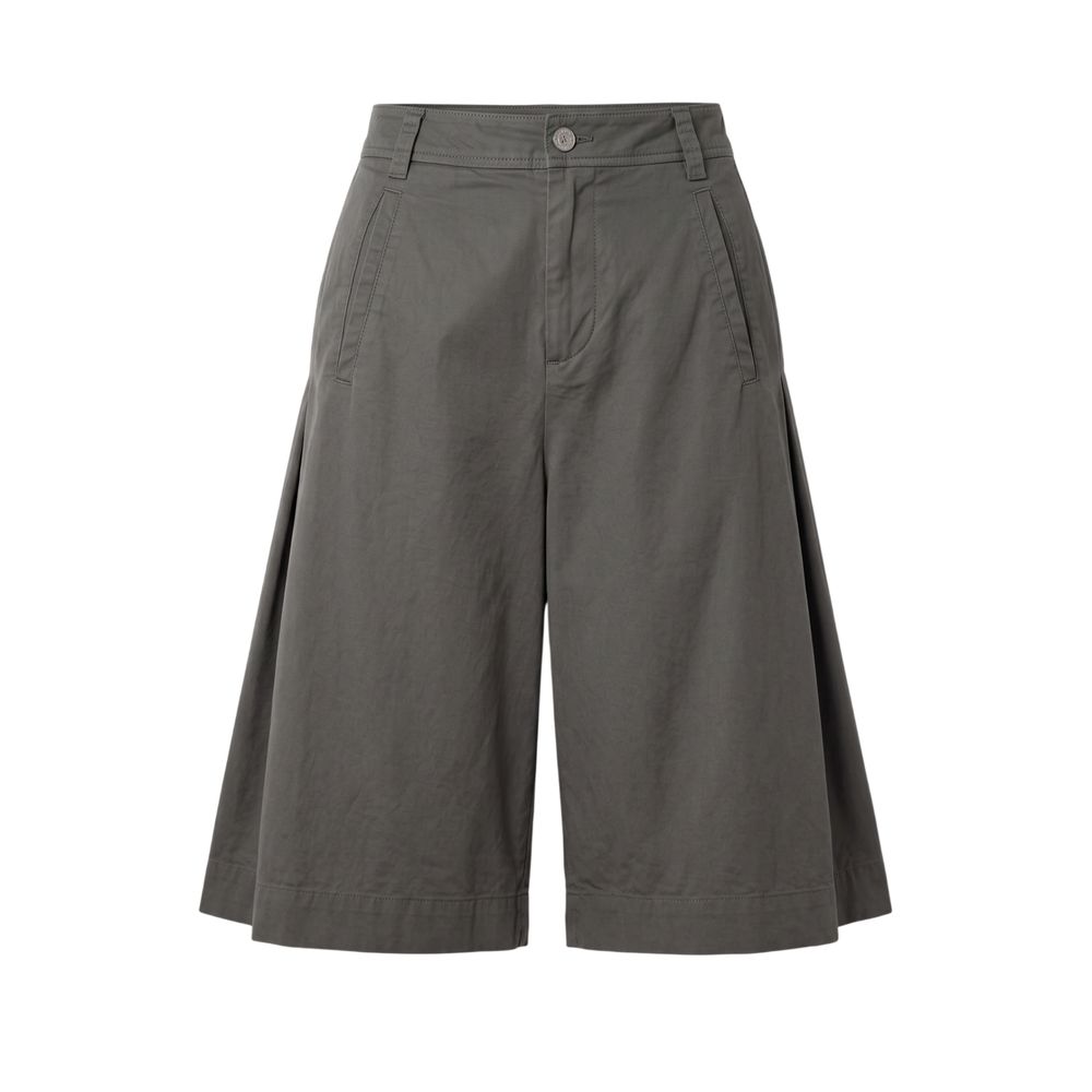 Mr&Mrs Italy Grey Cotton Women Shorts - Effortless Style