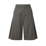 Mr&Mrs Italy Grey Cotton Women Shorts - Effortless Style