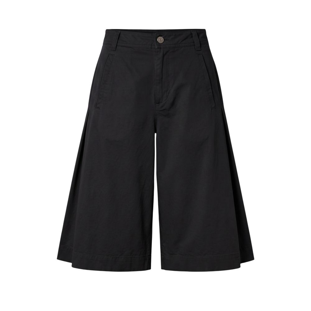 Mr&Mrs Italy Black Cotton Women Shorts - Effortless Chic