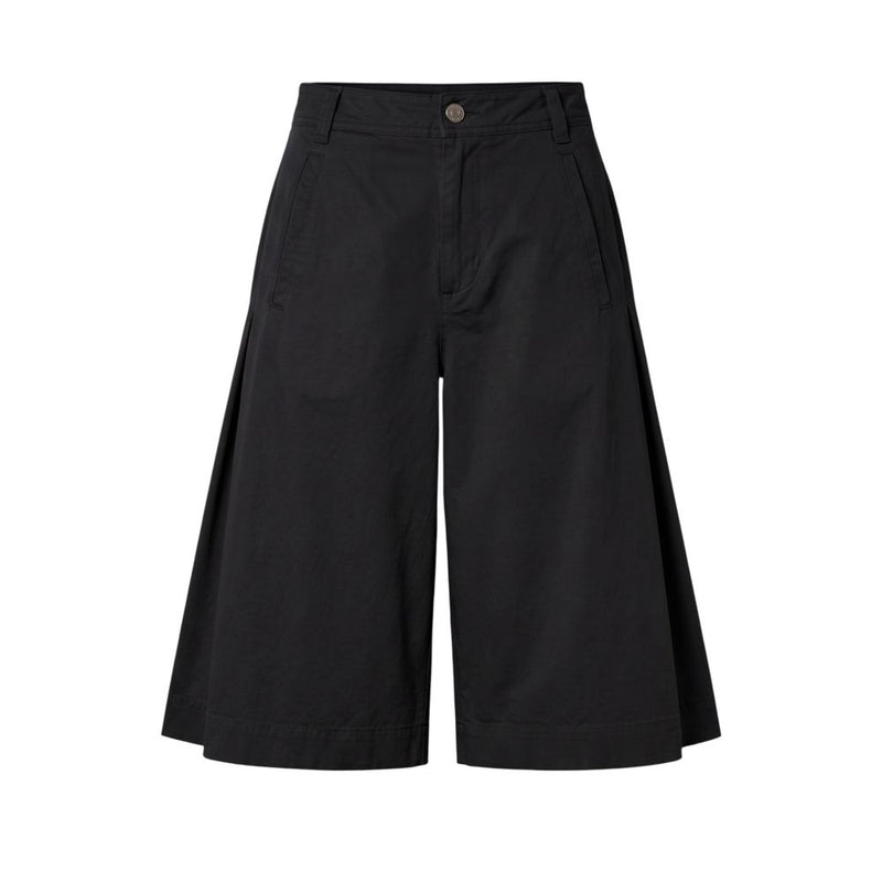 Mr&Mrs Italy Black Cotton Women Shorts - Stylish Bermuda Design