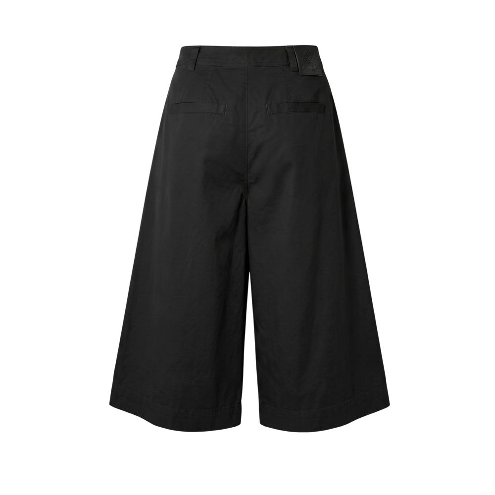 Mr&Mrs Italy Black Cotton Women Shorts - Effortless Chic