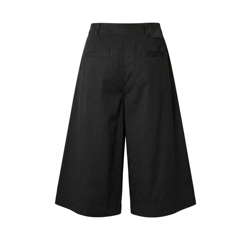 Mr&Mrs Italy Black Cotton Women Shorts - Stylish Bermuda Design