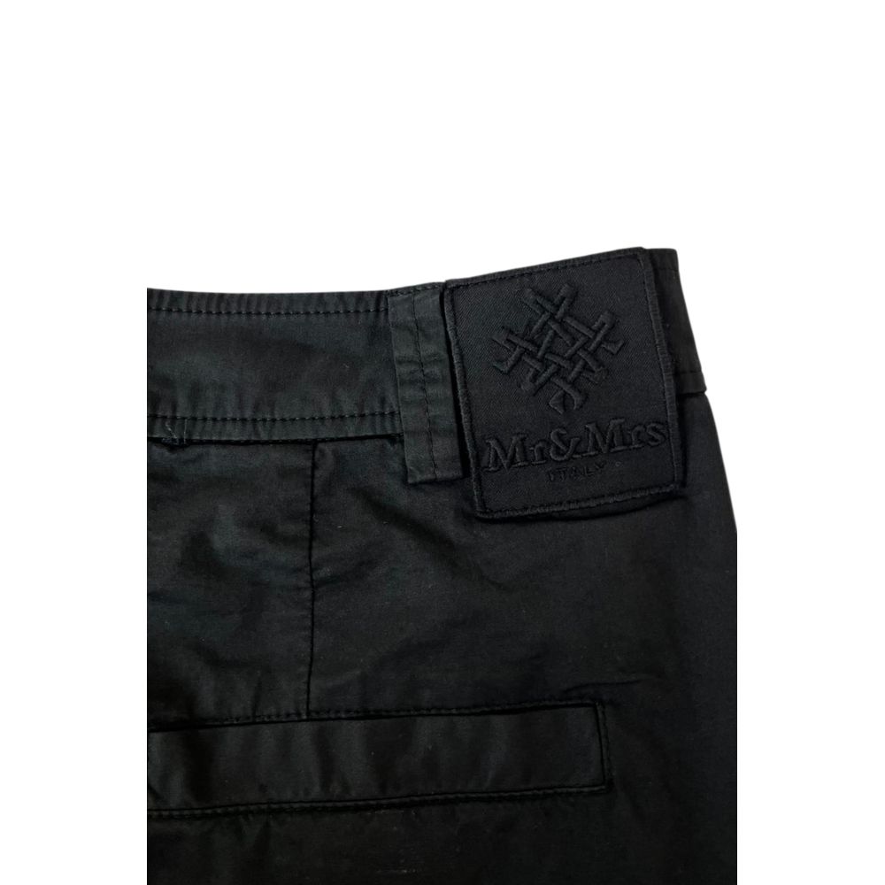 Mr&Mrs Italy Black Cotton Women Shorts - Effortless Chic